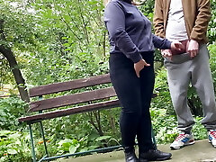 Son-in-law loves cumming on the fat beautiful culo of his horny mother-in-law in denim