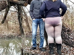 On mother-in-law's wet cunny with your arm