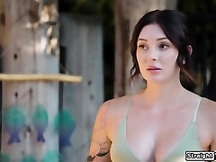 Tatted Hotwife Gf Squirts Fucked By 2 Workers N Gives Bj