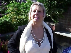 Big natural British mature tits are astounding outdoors Big natural British mature tits are astounding outdoors