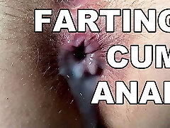 FARTING Jism ANAL. SQUIRTING HAIRY ANAL ORGASM. FART ASSHOLE CLOSE UP Creampie.