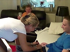 Cheating Watch his German Wife While Fuck Young Delivery Boy