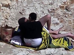 Estrangeiro - Hidden Cam Couple, BBW in the beach hook-up