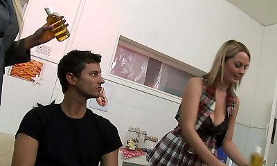 Blonde Large Tis MIlf get fucked hard in Pussy and Arse