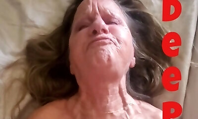 EXTREME GRANNY MARRIED SLUT LESLIE SUCKS, LICKS AND Pops LIKE A Hotwife WHORE WIFE ON DADDY'S Monstrous COCK