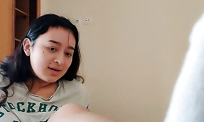 Step step-sister with white socks and granny panties Step step-sister with white socks and granny panties