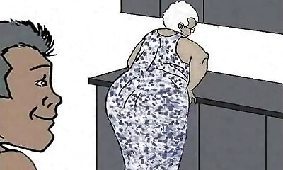 Black Granny lovin’ anal! Animation cartoon!