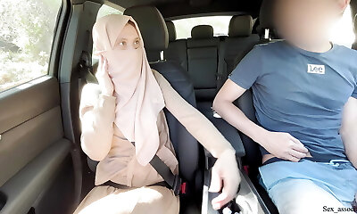 My Muslim Hijab Wife's First Dogging in Public. French tourist almost torn her arab pussy apart.