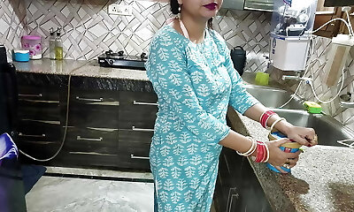 Neighbour's boy had killer talks with saarabhabhi to lure her after her tight honeypot was fucked madly in kitchen Saarabhabhi fing