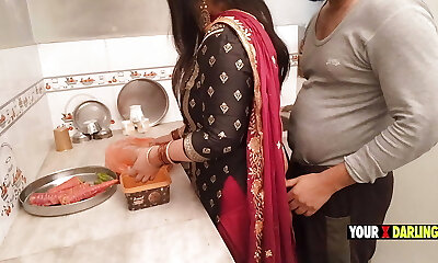 Punjabi Stepmom poking in the kitchen when she make dinner for sonny