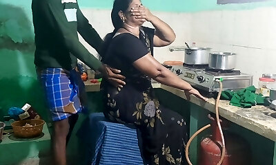 Step mom was cooking in the kitchen and I had orgy with her Step mom was cooking in the kitchen and I had orgy with her