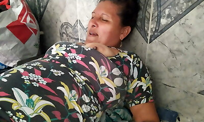I surprise her while she washes and gets her vagina gobbled