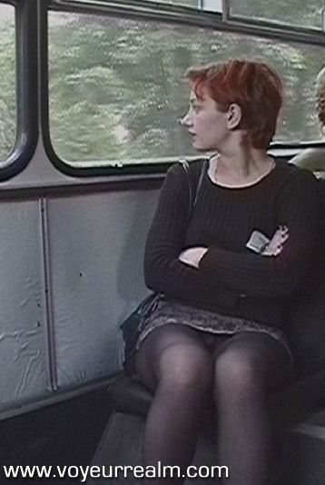 Upskirting this chick in the public transport