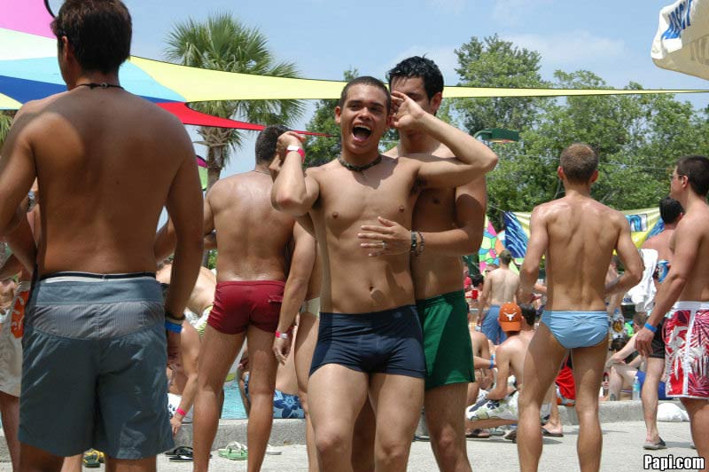 Hot papi gay pool party action gets hot at naked gay wet pool sex after  party