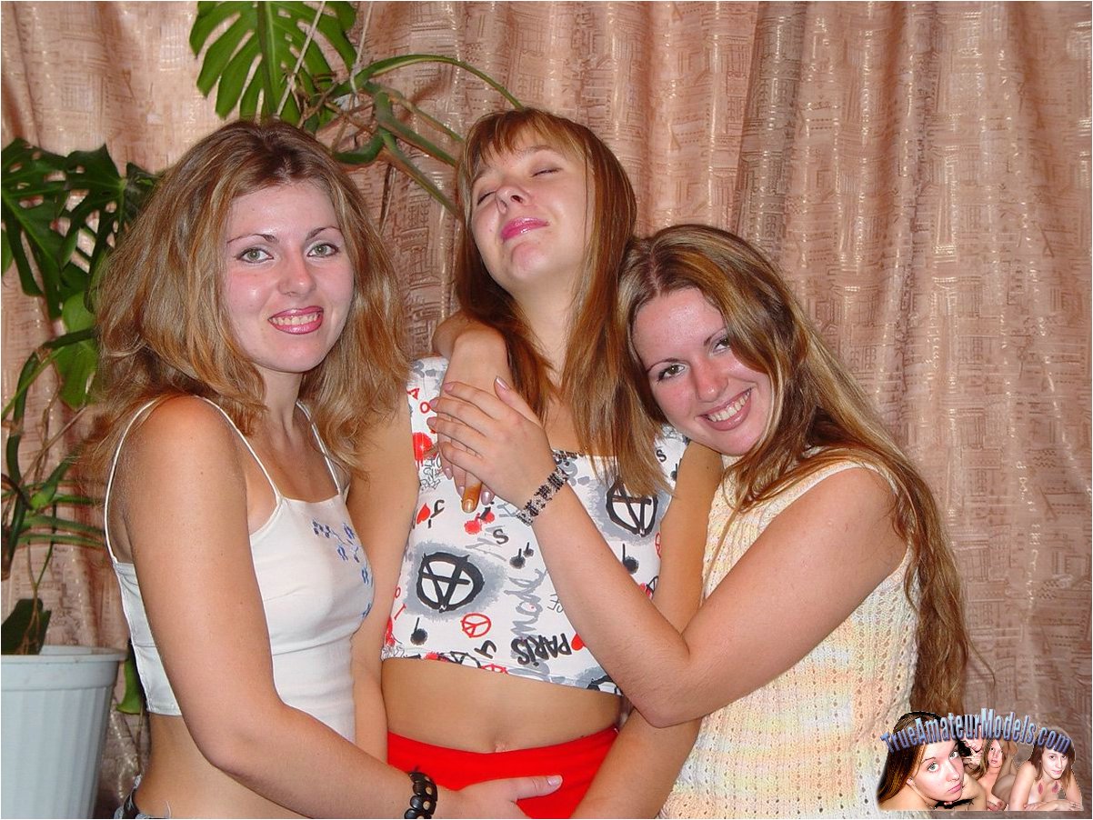 Three Amateur Lesbians Enjoying Group pic image