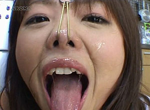 Asian Nose Hook Cum - Nose Bondage Bukkake | BDSM Fetish