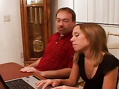 Tiny Tit gh dating Eyed Good Girl Amber FUCKED by DIRTY D DICK on LapTop Table SEMEN IN MOUTH