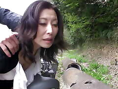 Mature she nan outdoor bottomless bicycle riding and sex