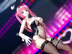 kasuko-taniec w seksownym kostiumie króliczka praktyka seksu 3d hentai