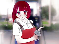 Kana Arima works at a gas station, but she was offered sex! bandpak sekolah The Idol&039;s Anime cartoon