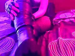 Nightclub Mistress Dominates You in Leather Knee Tank massage oil scholl Boots - CBT, Bootjob, Ballbusting