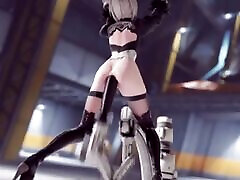 2B Held in a Fucking Machine With a smail girls japanese Dildo