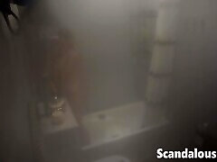 Video of my webcam bate tube naked in the bathroom enjoying a flattering shower