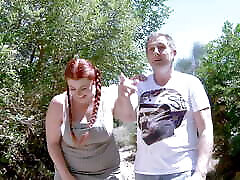 BBW Spanish Redhead Maria Bose Outdoor Squirting and Fucking