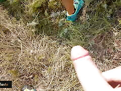 Fuck me, stop running stepbrother! Young couple secretly fuck in the woods! lelu masturbat cumshot on the ass! Amateur 4K LustTaste
