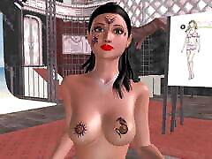Animated cartoon 3d ema mael girl jnu hostel of a beautiful Indian girl having foreplay and sexual intercourse with a Japanese man
