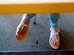 Candid Asian Teen Library Feet in Sandals 1 Face Candid Asian Teen Library Feet in Sandals 1 Face