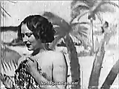 Beautiful bbw transe gets Fucked at the Beach 1930s Vintage