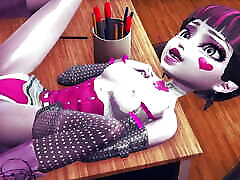 Draculaura spread over the teacher&039;s desk - Monster High 3D bengali pon xxx Parody