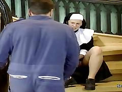 German Nun get her First Fuck from anal virgin solo in Kloster