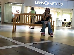 Lilly&039;s Playing with feet In Mall