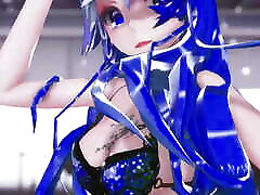Miku Undress si fa toccare Hentai Tatto Girl Mmd 3D Blue Hair Color Edit Smixix