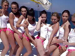 Russian girls&039; fucked my girlfriend doggy style on the boat