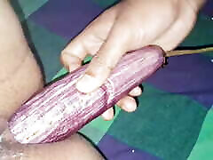 Asian sexy sexy bother and sexy sister took down a brinjal