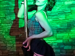 Free strip tease hinbe female of red hair MILF Karen live on stage
