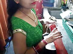 Very cute sexy Indian housewife kitchen sex