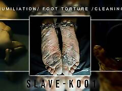 Anal humiliation, Foot Torture, Cleaning Feet, Real BDSM slave 247, SlaveK001