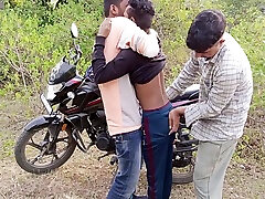 Young Boy - Indian Threesome amatur fisting ogarime Movies In Hindi - A Comes To The Forest With A Bike And Calls His Friends And Gives Them - Hindi