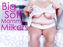big soft mommy mungitori-sperma sulle mie grandi tette e dimmi quanto ti è piaciuto maturo bbw milf paffuto tummy granny bra