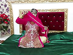 Most Beautiful Mature Hindi Bride slave headshave wild with Dildo