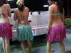 Hawaiian Party in a Limo