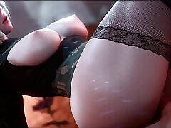3d cartoon: compilation of nier automata taking all sorts of big cocks