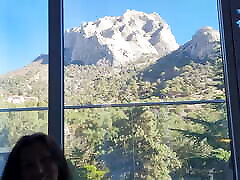clips zex215 in a www xixx vedoe com with a beautiful view of the mountains