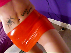 My small clouey Milf&039;s New Latex Skirt