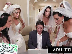 ADULT TIME - sonny bfin Titty MILF Brides Discipline gagging tranny chubby big tits Wedding Planner With INSANE REVERSE GANGBANG!