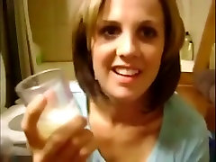 cum drinking and cumshot wife